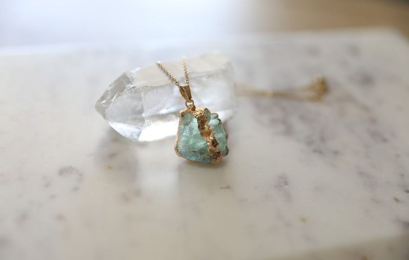 The Fluorite Necklace // Gold