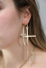 The Dangle Cross Earrings