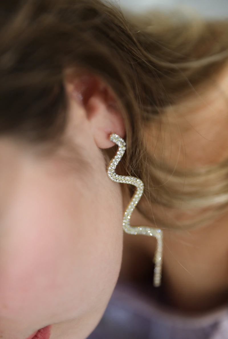 The CZ Snake Earrings