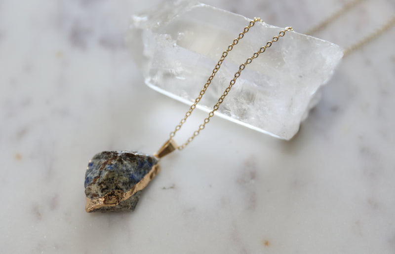 The Kyanite Necklace // Gold