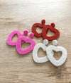 The Beaded Heart Earrings