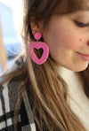 The Beaded Heart Earrings