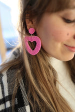 The Beaded Heart Earrings